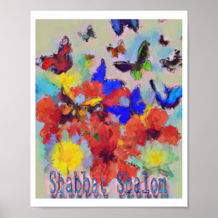 Poster Shabbat et 🦋 papillon