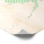 Poster Shabby Chic États-Unis Carte - Nursery Art (Coin)