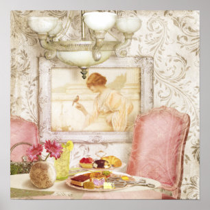 Poster Shabby Chic Victorian Lunch, Paris, art print