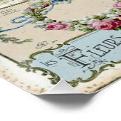 Poster Shabby collage chic, campagne victorienne, découpa (Coin)