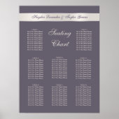 Poster Shabbychic Lavender Stripes Mariage Siege Chart (Devant)