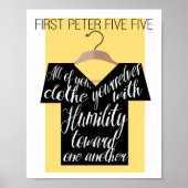 Poster S'habiller avec humilité, Écriture (Devant)