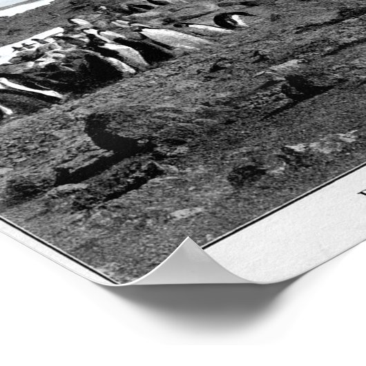 Poster Shackleton en Gramophone Antarctique avec des ping (Coin)