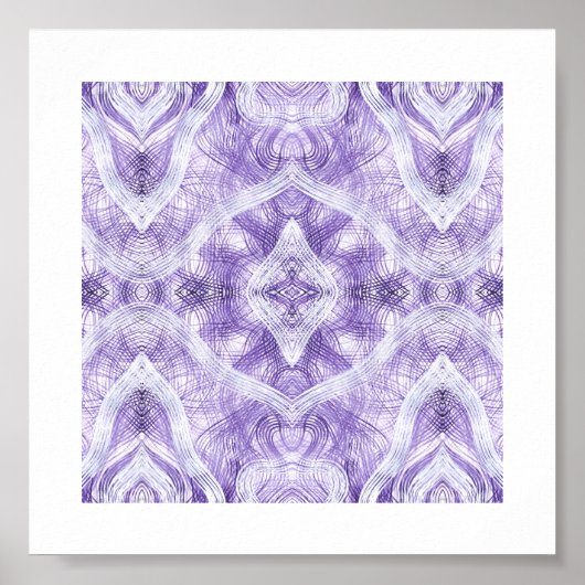 Poster Shadow Abstract Light Purple Watercolor Art (Devant)