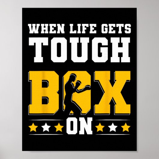 Poster Shadow Boxing Punching Kickboxing G Gloves Boxer F (Devant)