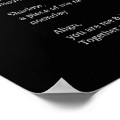 Poster Shadow Self Love Encouragement poème inspiré (Coin)