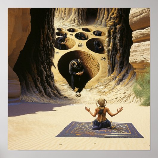 Poster Shadow Work Witchy Recovery AI Art Matte Value (Devant)