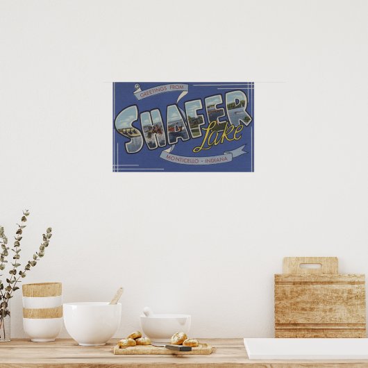 Poster Shafer Lake - Scènes à grandes lettres (Cuisine)