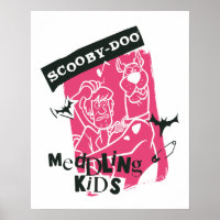 Shaggy and Scooby Doo Meddling Kids Punk Outline