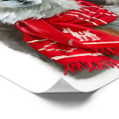 Poster Shaggy llama dans une écharpe rouge (Coin)
