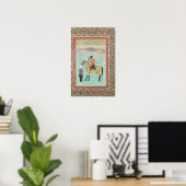 Poster Shah Abbas sur un cheval tenant un faucon (Bureau à domicile)