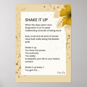Poster Shake It Up - Upliffing Motivational Poem Poetry