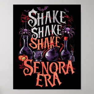 Poster Shake Senora Era Retro Vintage Halloween Éffrayant