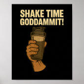 Poster Shake Time - Funny Bodybuilding Gym - Protein Shak (Devant)