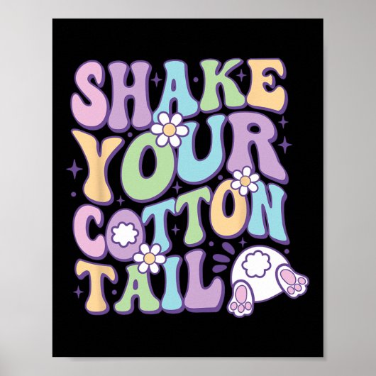 Poster Shake Your Cotton Tail mignonne Lapin de Pâques Ha (Devant)