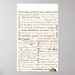 Poster Shakespeare insulte la collection