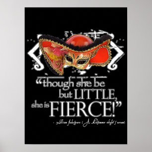 Poster Shakespeare Midsummer Night's Dream Fierce Quote
