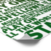 Poster Shakespeare rouge dégradé vert (Coin)