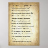 Poster Shakespeare Sonnet 18 (Devant)