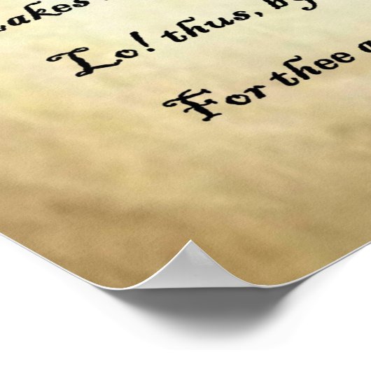 Poster Shakespeare Sonnet 27 (Coin)