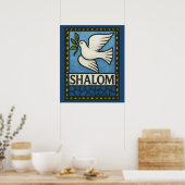 Poster Shalom Colombe Paix Terre (Cuisine)