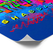 Poster Shalom Shabbat Coloré (Coin)
