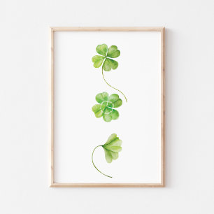 Poster Shamrock aquarelle