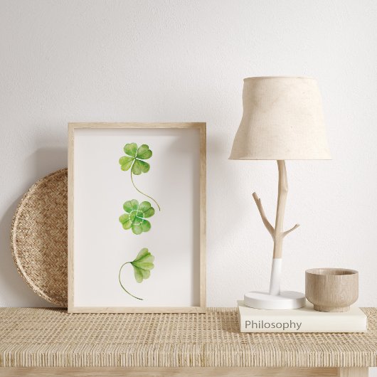 Poster Shamrock aquarelle