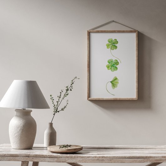 Poster Shamrock aquarelle