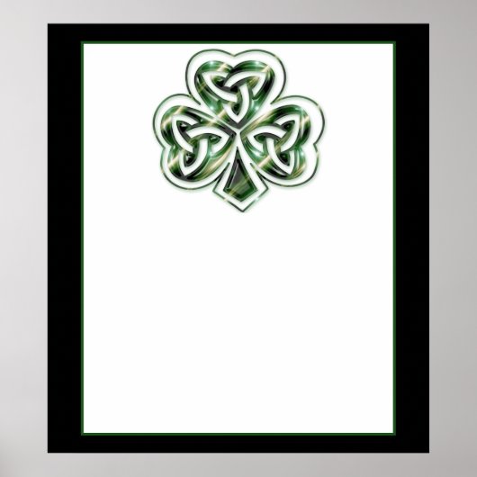 Poster Shamrock Celtic Design 2 Poster/Imprimer 2 (Devant)