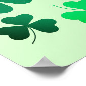 Poster Shamrock Clover Leaf Irlande Jour de la Saint Patr (Coin)