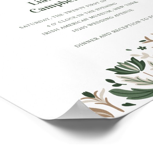 Poster Shamrock d'art populaire irlandais Celtic Mariage  (Coin)