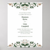 Poster Shamrock d'art populaire irlandais Celtic Mariage  (Devant)