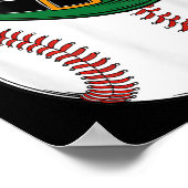 Poster Shamrock de baseball Jour de la Saint Patrick (Coin)