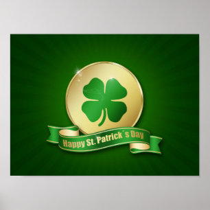 Poster Shamrock de la pièce de la Saint-Patrick