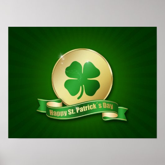 Poster Shamrock de la pièce de la Saint-Patrick (Devant)