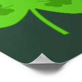 POSTER SHAMROCK GREEN LEAF ST PATRICK'S DAY  (Coin)