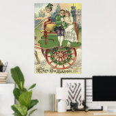 Poster Shamrock Marié Couple Cheval Carrie Cherub (Bureau à domicile)