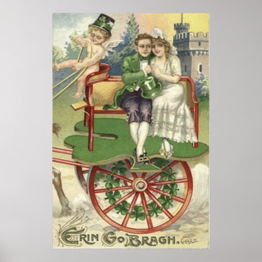 Poster Shamrock Marié Couple Cheval Carrie Cherub (Devant)