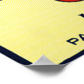 Poster Shamrock Marque Cranberry Étiquette (Coin)