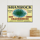 Poster Shamrock Marque Cranberry Étiquette (Cuisine)