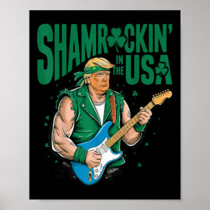 Poster Shamrockin Aux Etats-Unis, Drôle St patrick Trump