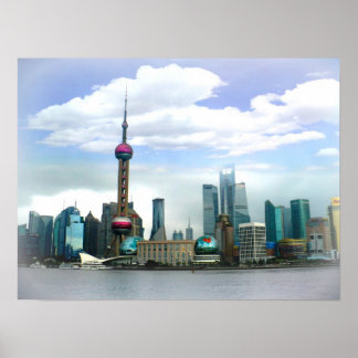 Poster Shanghai 上 海 Skyline - Le Bund