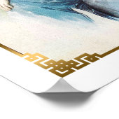 Poster Shanghai Beauté Flapper bleu robe (Coin)