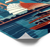 Poster Shanghai Chine Art Vintage Illustration (Coin)