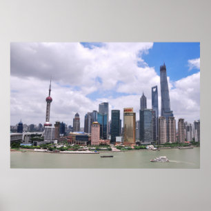 Poster Shanghai, Chine skyline