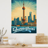 Poster Shanghai Skyline - Magnifique paysage (Cuisine)