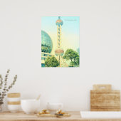 Poster Shanghai vintage Oriental Pearl Tower Voyage (Cuisine)