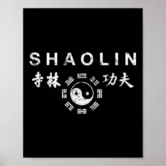 Poster Shaolin Kung Fu Arts martiaux chinois (Devant)