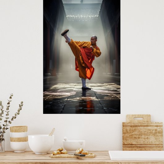 Poster Shaolin Kung Fu Warrior (Cuisine)